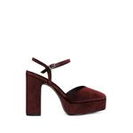 velvet square-toe heeled pumps 1