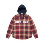 Фланелевая рубашка с капюшоном Supreme Appliqué 'Red' 1