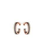 Серьги-кольца Quatre Classique из желтого, розового и белого золота с бриллиантами 1