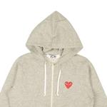 Молнии Comme des Garçons PLAY Multi Heart Hoodie 'Серый' 3