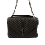 Сумки через плечо Saint Laurent Large College Chain Crossbody Bag 'Черный' 3