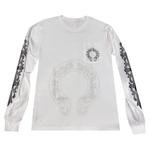 Футболки Chrome Hearts Floral Long-Sleeve 'White/Black' 1