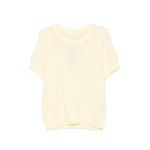 pointelle-knit short-sleeve sweater 1
