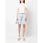 cropped logo-patch shirt 2
