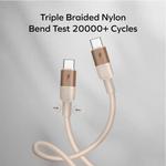 Momax Mag.Link 2M 100W USB-C to Dual USB-C PD магнитный кабель - песчаниковый 5