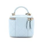 Стеганая мини-сумка через плечо Classic Top Handle Vanity Case с цепочкой 2