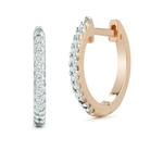 Серьги-хагги из розового золота с бриллиантами 1