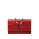 Сумка через плечо CC Embossed Lambskin Camellia Wallet On Chain (2014 год) 1