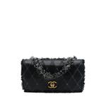 2011 CC Quilted Lambskin Tweedy Flap shoulder bag 1