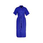 belted short-sleeve shirt midi dress 1