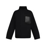 Свитер с высоким воротником и карманом 1