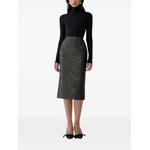 floral-jacquard cloque midi skirt 2