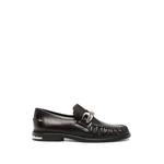 buckled chain-link leather loafers 1