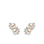 Серьги Sleek из желтого золота с жемчугом и бриллиантами 1