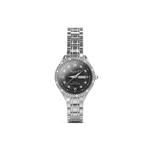 Блестящие белое золото на черном часы, украшенные кристаллами SWAROVSKI® 3