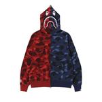 Толстовки на молнии BAPE Color Camo Shark Full Zip Hoodie 'Red/Navy' 4