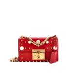 Маленькая сумка на плечо Pearly Padlock Studded 1