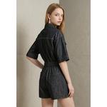 Минималистичный джинсовый комплект из рубашки и шорт индиго 6