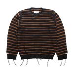 Свитера MM6 Maison Margiela Striped Distressed Sweater 'Черный' 1