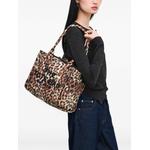 medium tote bag in leopard puffy nylon 2