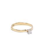 18kt yellow gold Solitaire diamond ring 1