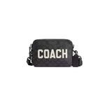 Charter Crossbody Bag 19 в фирменном канвасе с графикой Coach, цвет Charcoal Multi, модель CAF83 1