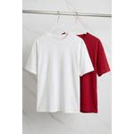 Красно-белая футболка oversize/свободного кроя, 100% хлопок Tmnss24Ts00038 6