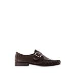 brown eel-effect leather Wallabee shoes 1