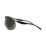 Солнцезащитные очки Gucci с металлической оправой Shield-Frame 'Black/Grey' 2