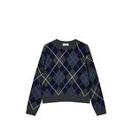 argyle-pattern sweater 1
