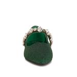 Diamante Brooch Glitter Ballerinas в зеленом цвете 4