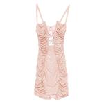 Короткое платье Draped с кристаллами 1