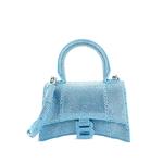 Сумка через плечо Hourglass Top Handle Bag Suede with Crystals XS 1