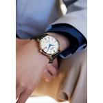 Citizen Eco-Drive Классические часы с белым циферблатом и черным ремешком из телячьей кожи BM7461-18A 8