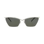 Очки Saint Laurent Cat Eye-Frame Metal Sunglasses 'Серебристо-серый' 1