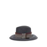 Riviera checked-trim fedora hat 2