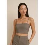 Premium Arina Ice Silk Bralette Inner Top Tube в сером цвете 1