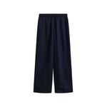 elasticated-waistband wide-leg trousers 1