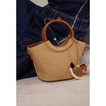 Бежевая мини-сумка через плечо с деталями Charm женская Takss26Oc00002 5