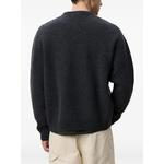 logo-embroidered button-up cardigan 4