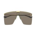 Солнцезащитные очки Gucci Shield 'Золото/Коричневый' 2