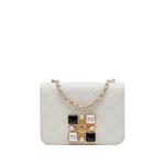 Маленькая сумка через плечо CC Quilted Calfskin Crystal Pearl Full Flap (2020 год) 1