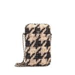 Сумка через плечо Chain Around Phone Holder Tweed and Ribbon 1