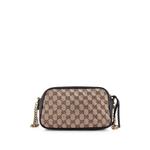 Маленькая сумка на плечо GG Marmont Shoulder Bag Diagonal Quilted GG Canvas with Leather 2
