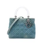 Сумка-сэтчел Cannage Acrylic Handles Lady Dior среднего размера (1999 год) 1