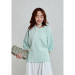 Топ с текстурой и пышными рукавами [AB21090] 2