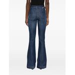 logo-embroidered flared jeans 4