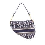 Saddle Handbag Logo Embroidered Oblique Canvas Medium shoulder bag 2