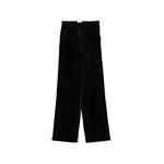 velvet elasticated-waistband palazzo pants 1