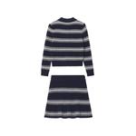striped cable-knit mini skirt and cardigan set 2